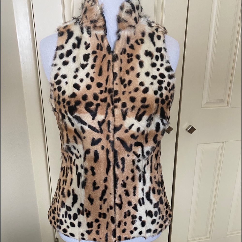Carlisle 100% Fur Animal Print Vest Size (0)